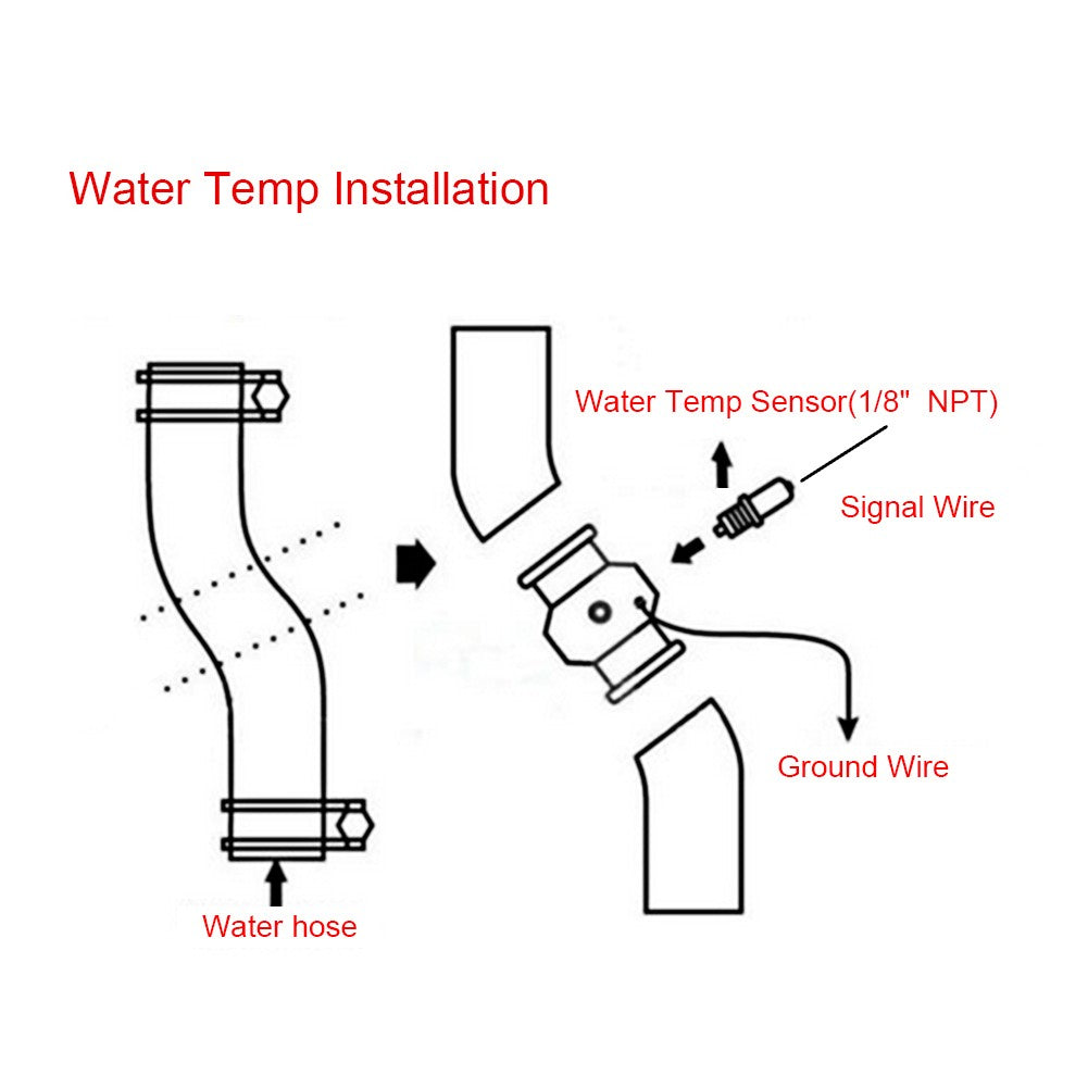 Car Water Temp Joint Pipe Hose Temperature Sensor Aluminum for Most of Vehicles Q