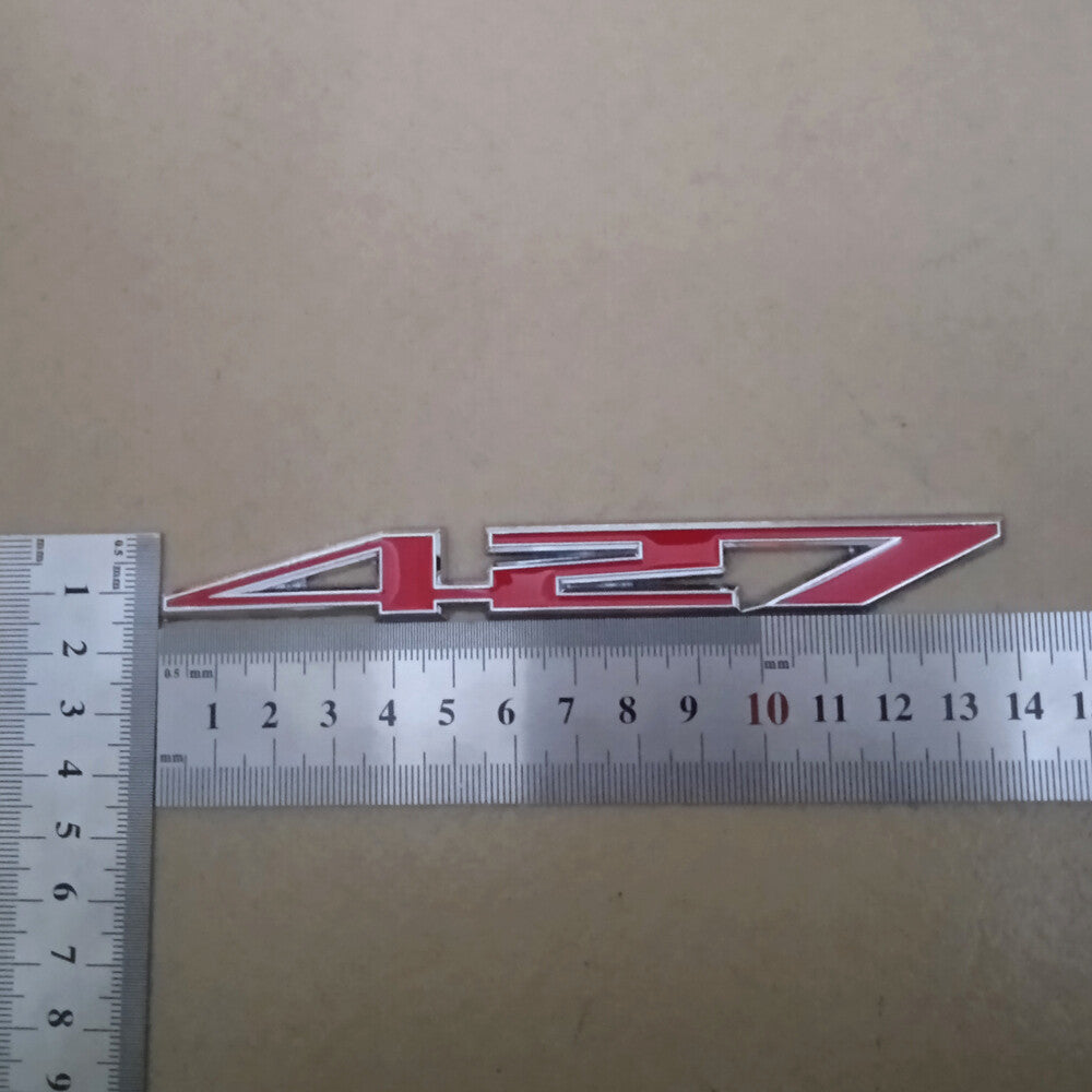 2x Chrome Red 427 Silver Metal Sticker Badge Emblem Decal Tailgate V6 4WD Engine