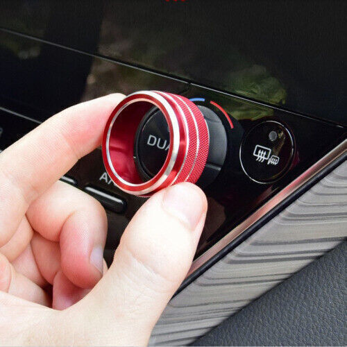 Air Conditioning Button Red Ring Cover Decor Pair for Toyota for Corolla 2019-2023