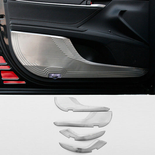 for Toyota for Camry 2018-2023 Silver Steel Inner Door Anti-kick Panel Cover Trim 4x