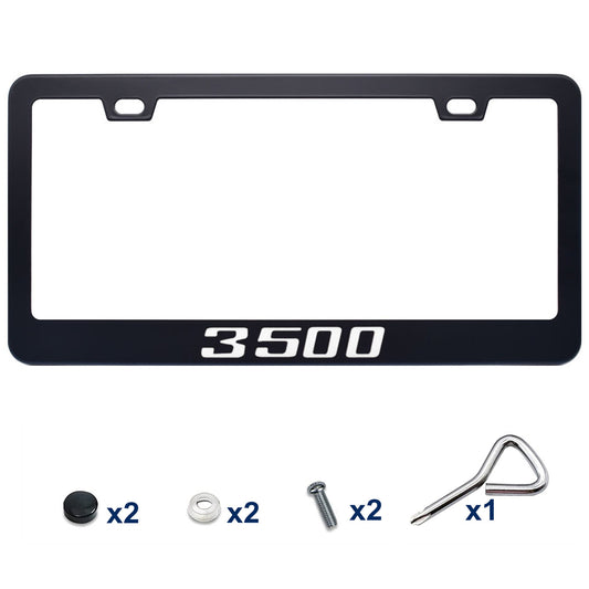 Metal License Plate Tag Frame Cover Trim for Dodge for Ram 3500 Cab Accessory