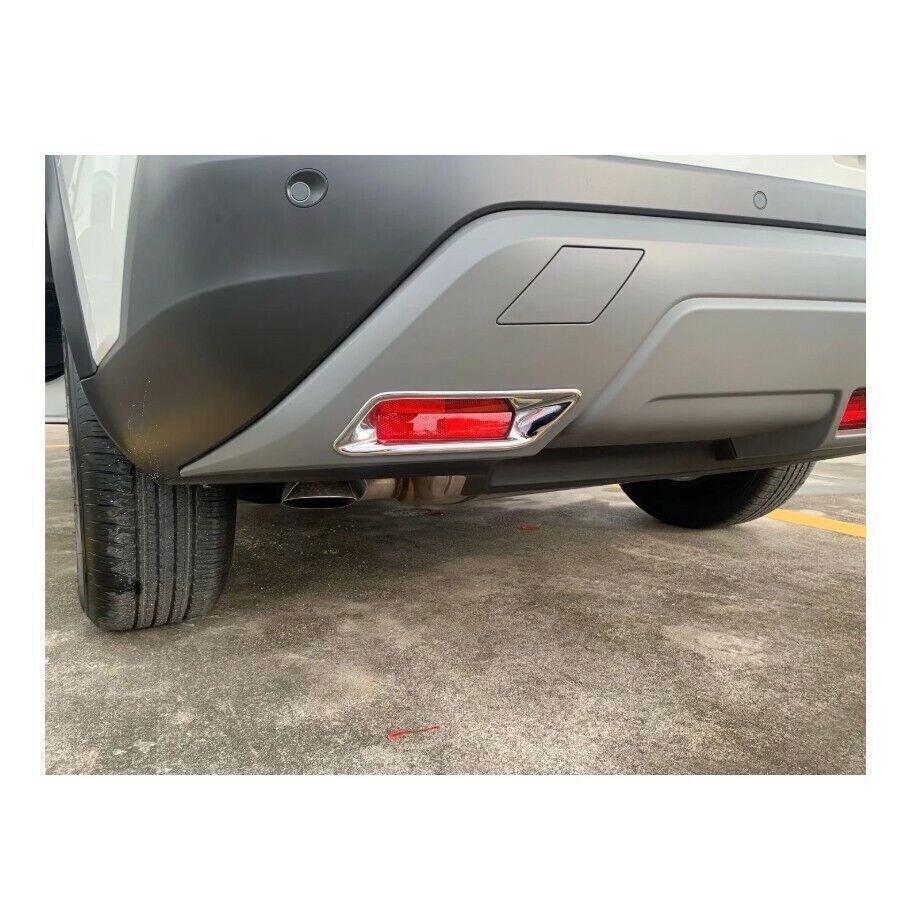 for Nissan Rogue 21-23 Chrome Rear Bumper Fog lamp Light Moulding Cover Trims 2P