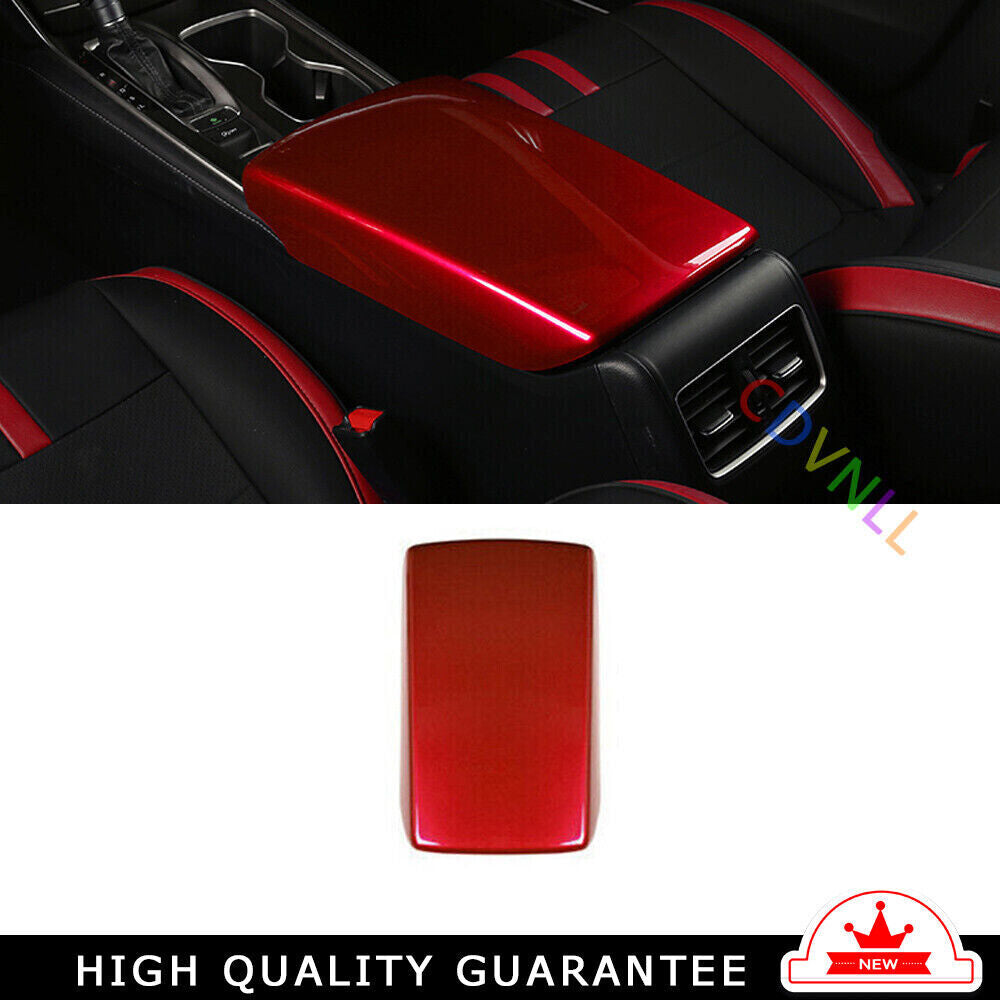 Middle Console Armrest Box Cover Trim for Honda Accord 10th 2018-2022 Bright Red