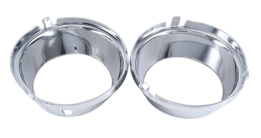 1Pair Fog Light Lamp Ring Trim Set Silver for MERCEDES BENZ C CLASS W204 C63 AMG Q