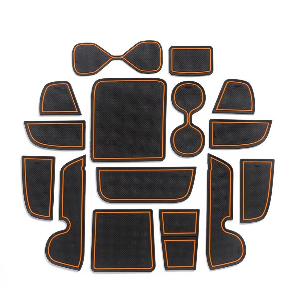Anti-Slip Gate Slot Cup Mat for Honda Vezel HR-V 2021 2022 Cup Coaster ORANGE