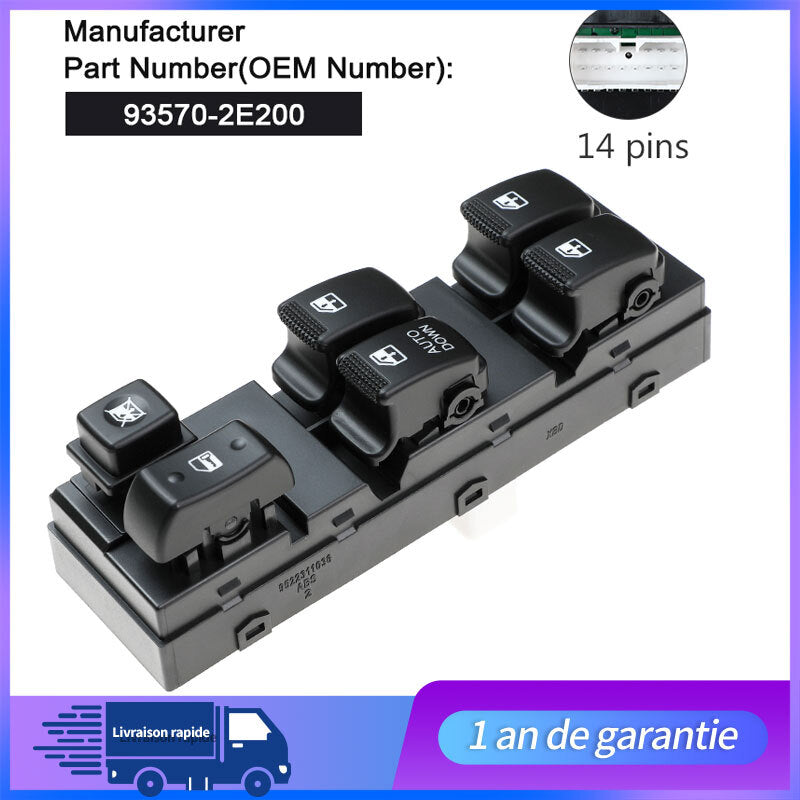 Bouton de Lève Vitre Commande Pour for Hyundai for Tucson 935702E205 935702E200DD n