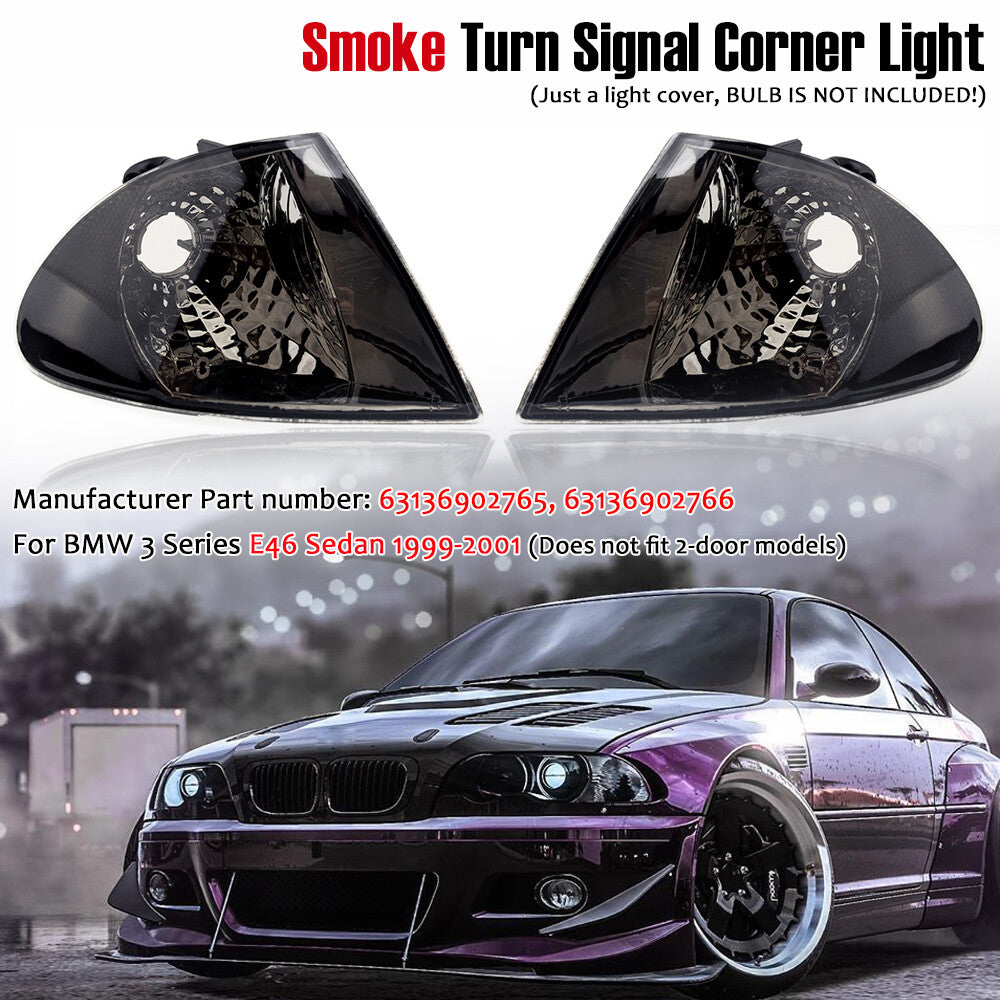 Turn Signal Corner Light Lamp Left + Right for BMW 3 Series E46 Sedan 1999-2001 Q