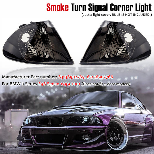 Turn Signal Corner Light Lamp Left + Right for BMW 3 Series E46 Sedan 1999-2001 Q