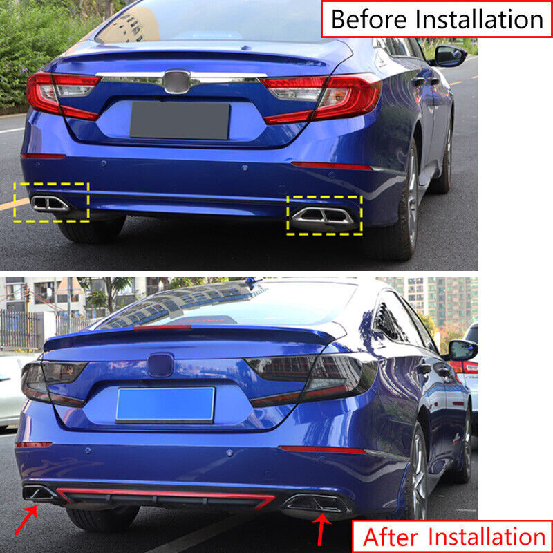 Titanium Rear Muffler Tip Pipe 2pc for Honda Accord 2018-2022