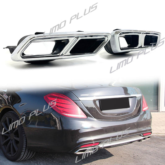 Chrome Exhaust Tips for Mercedes W222 S63 R231 SL65 W212 S212 E63 W218 CLS63 Q