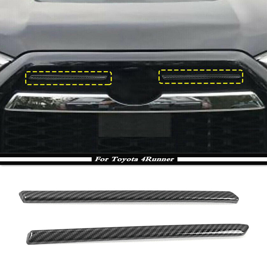 Carbon Front Center Grille Grill Cover Trim For 4Runner 20-23 Accessories v