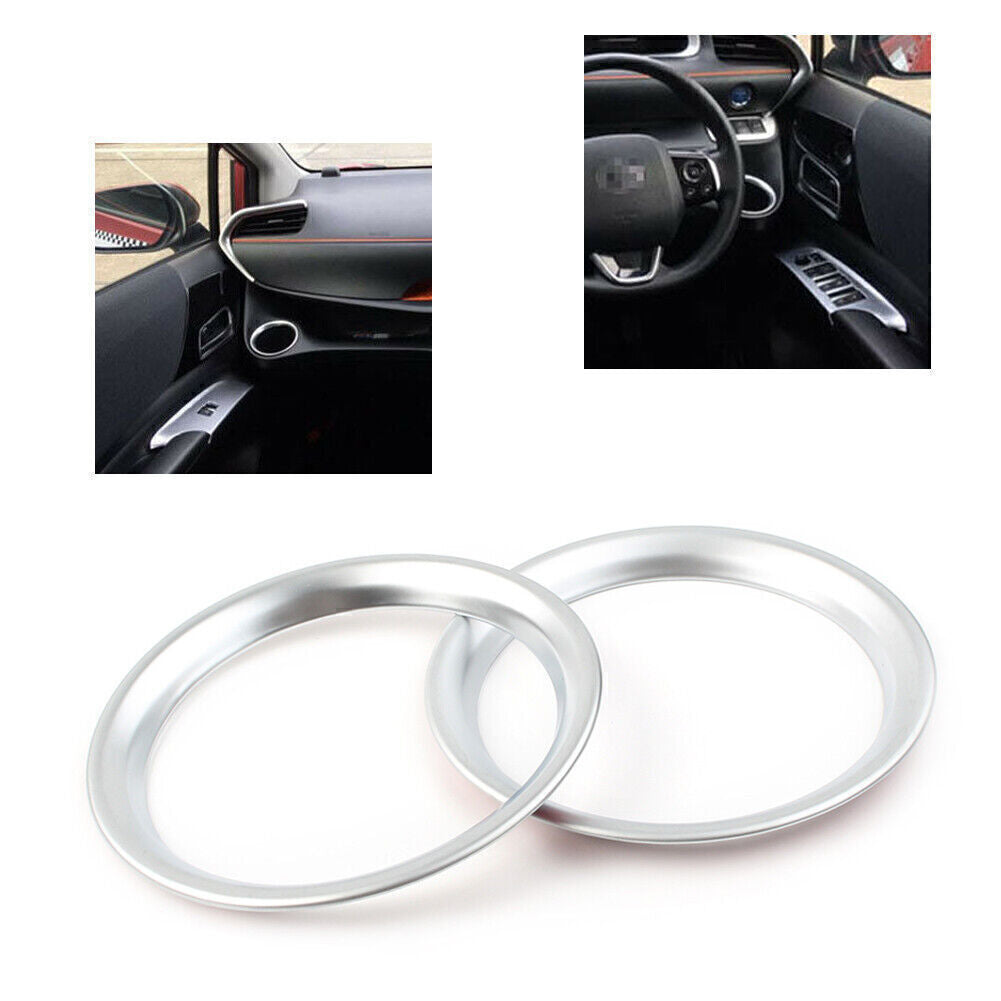 Front Console Water Cup Holder Trims Chrome Fit for Toyota Sienta 2016-2018 2017 Car