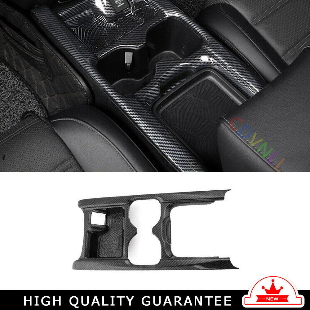 Console Gear Shift Water Cup Panel Trim 1X for Honda CRV 2017-2022 Carbon Fiber