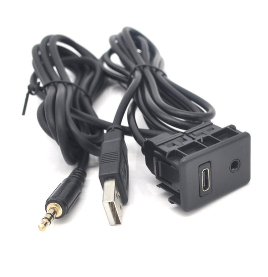 USB Type C Charger switch adaptor socket aux Cable For Rav4 for corolla Reiz v