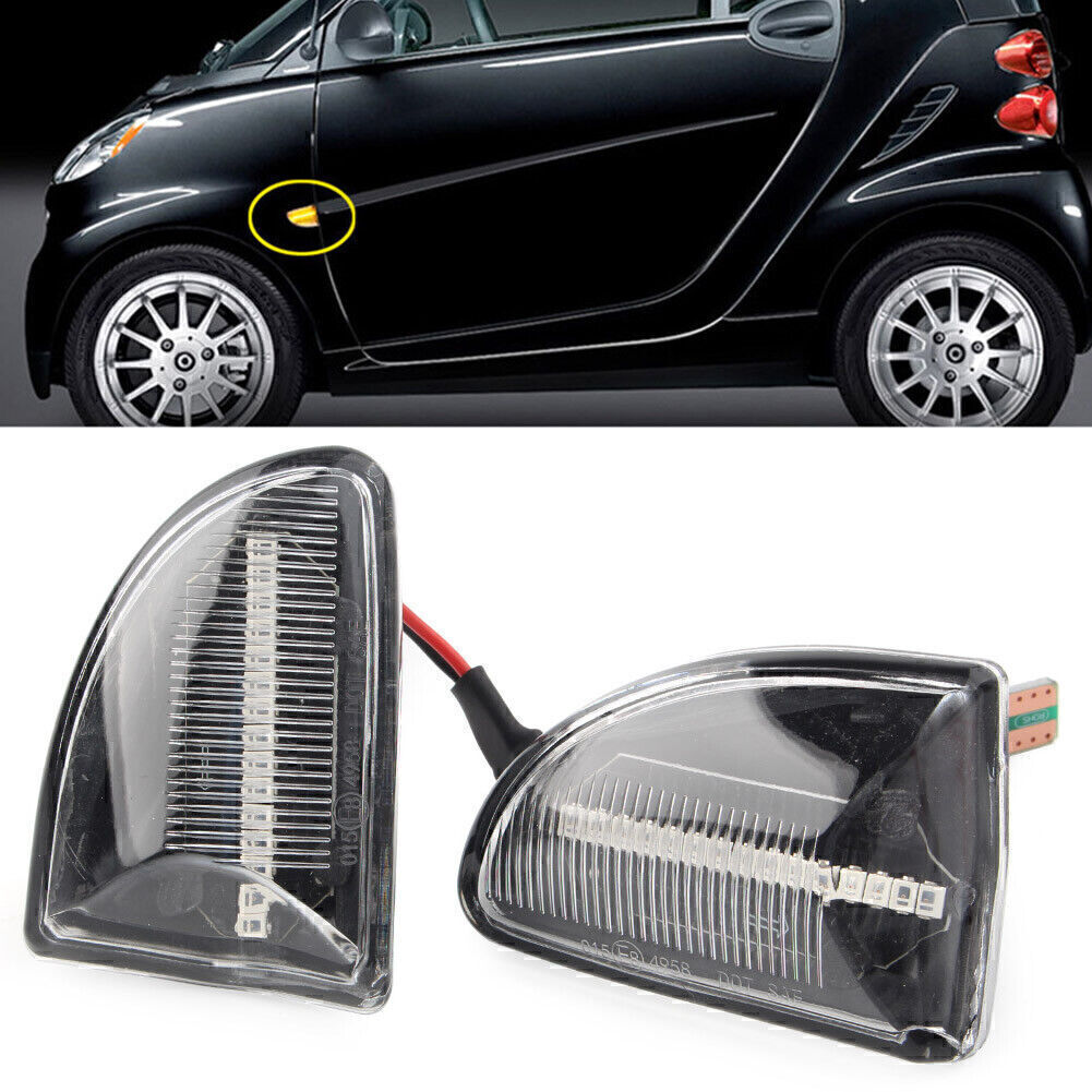LED Sequential Dynamic Side Marker Light Turn Signal Light for Smart Fortwo W451