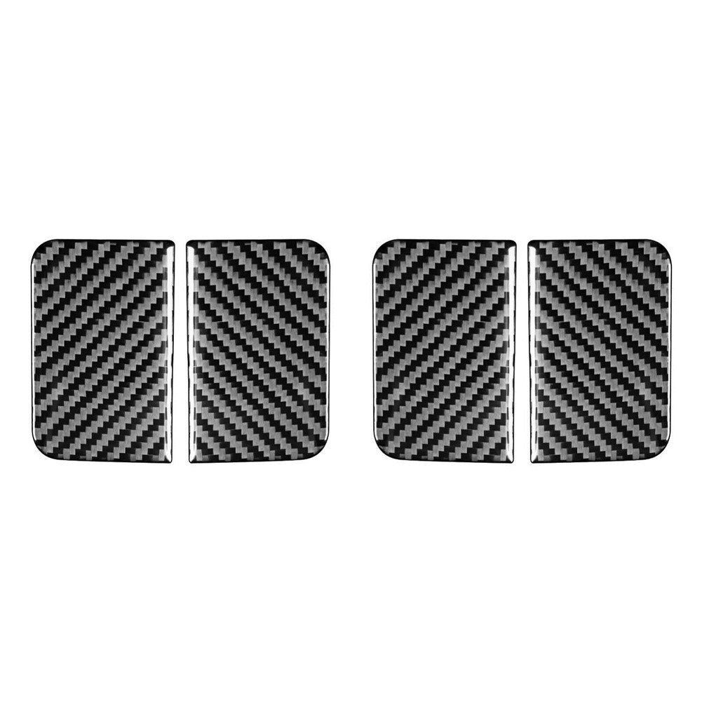 4Pcs Carbon Fiber Inner Door Bowl Cover Trim For Silverado for GMC for SIERRA 2014-2018