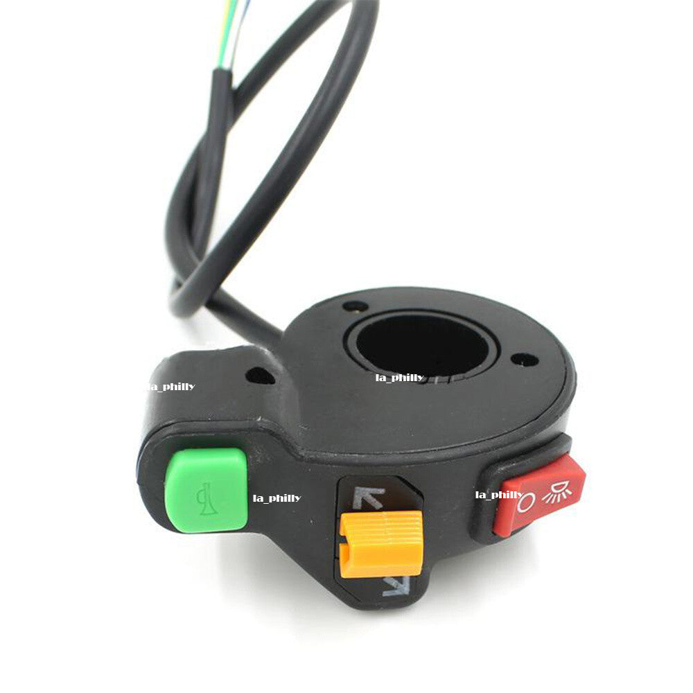 Motorcycle 22mm 7/8inch Handlebar Horn Headlight Turn Signal Lamp Switch Q