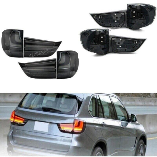 FITS For 2014-2018 for BMW for X5 F15 Rear Brake Lamp LH+RH Black Smoked LED Tail Lights