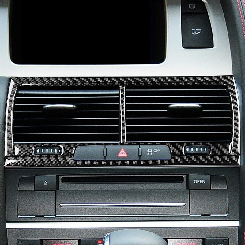 Real Carbon Fiber Car Middle Air Vent Outlet Cover Trim for Audi Q7 2005-2015