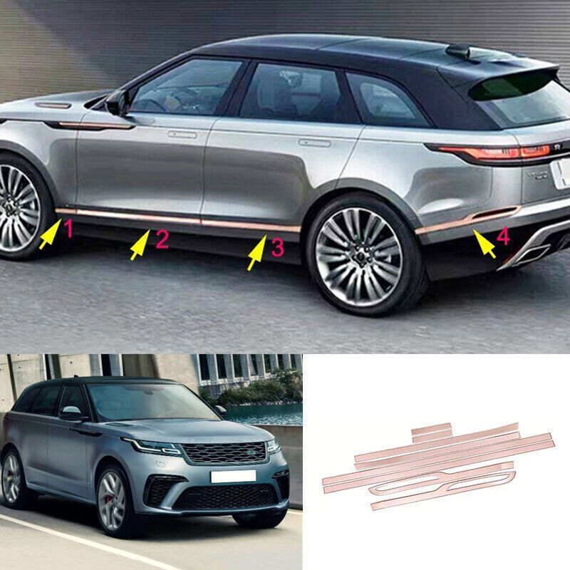 for Range Rover Velar 18-2023 Rose Gold Side Door Body Guard Molding Cover Trim