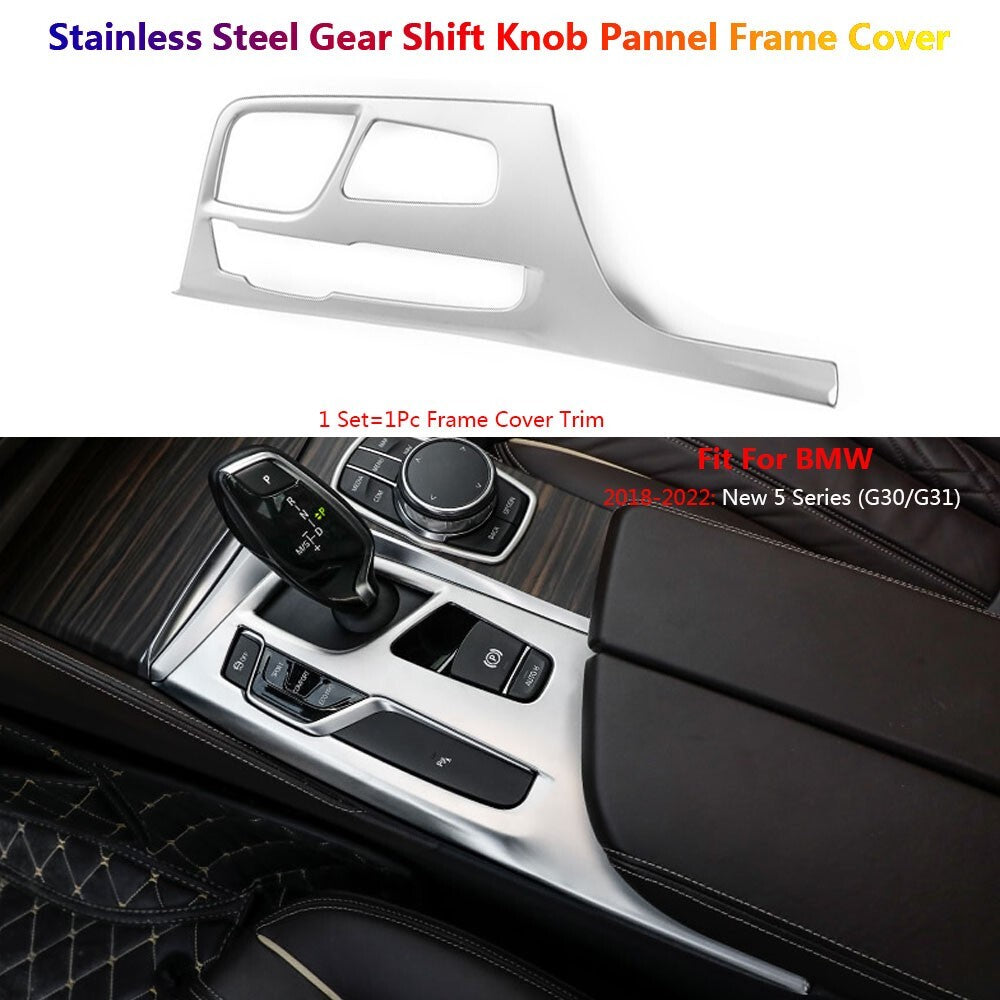 Stainless for BMW 5 Series G30 G31 Car Console Gear Shift Knob Panel Cover Trims