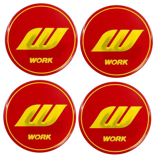 4-Pack Rays Silver Edge Stickers Wheel Center Stickers Hub Stickers 50mm- v
