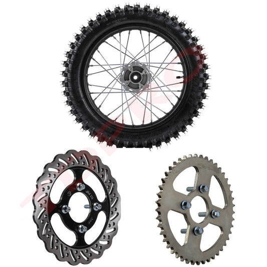 16-inch rear wheel, 90/100-16 tire, rim assembly, disc sprocket for Pit Dirt bicycles CRF
