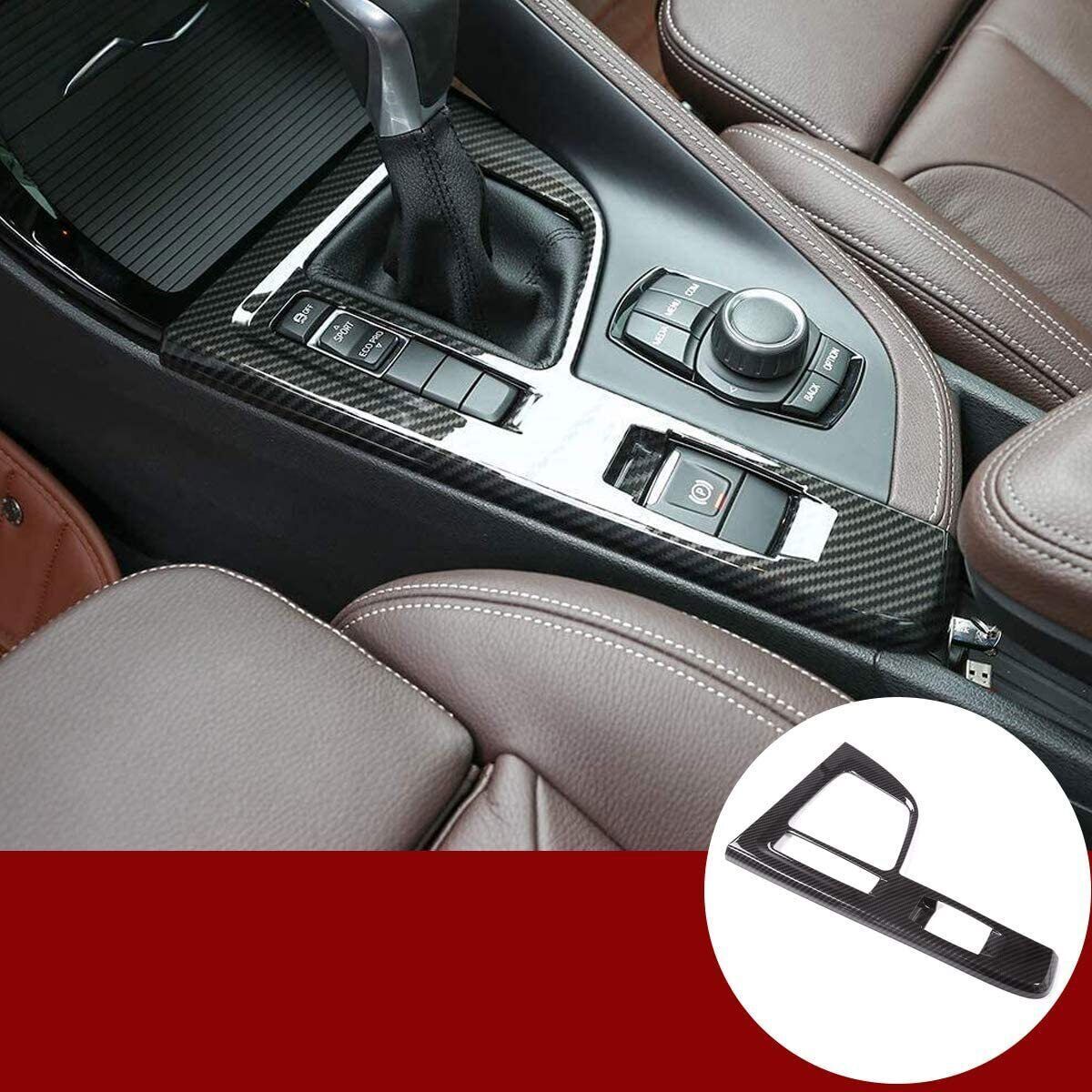 Carbon Fiber Inner Center Console Gear Panel Frame Trim for BMW X1 F48 2016-2022