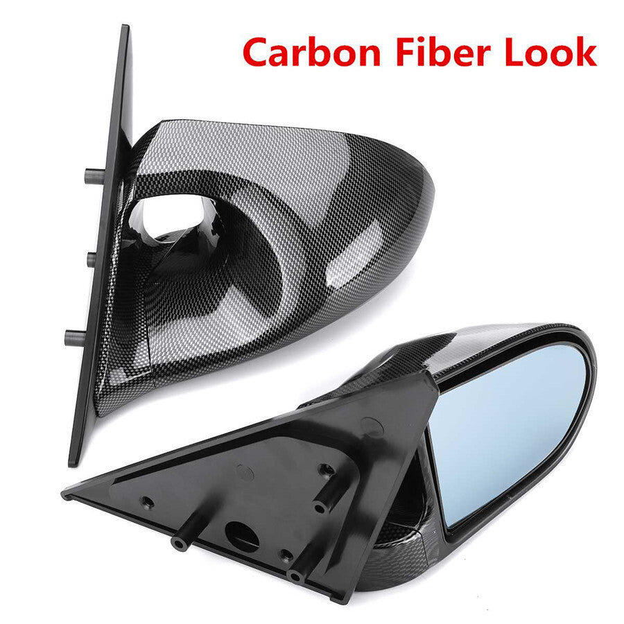 Car Door Carbon Fiber Look Wing Side View Mirror for Honda for Civic EG 4Dr 1992-95