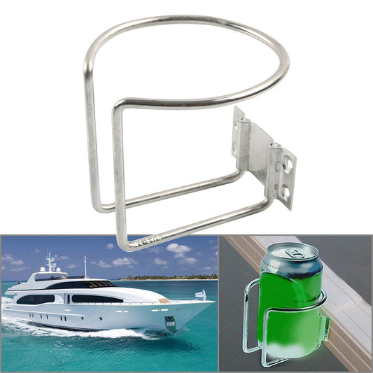 Fit Boat Yacht Truck Apartment Stainless Steel Ring Drink Bottle Can Cup Holder Q