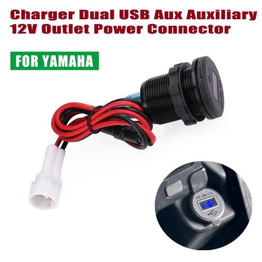 for Yamaha Tenere 700 for Charger Dual USB Aux Auxiliary 12V Outlet Power Connector Q