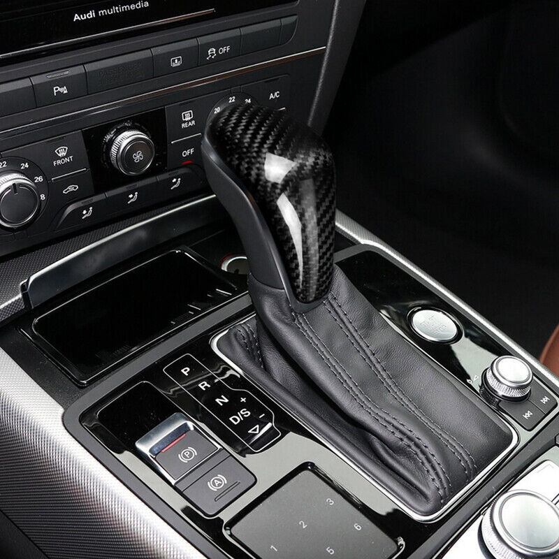 Real Carbon Fiber Gear Shift Head Knob Decor Cover Trim for Audi A7 2015-2018