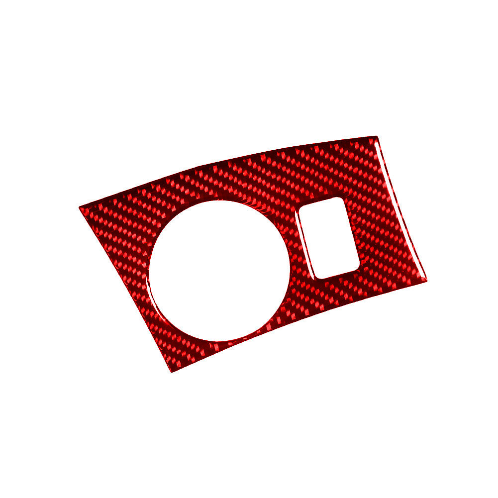 Red Carbon Fiber Watercup Holder Cover Trim for 3 E46 1998-2005 v