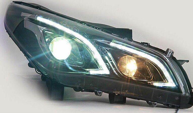 2 pieces for Hyundai Sonata 15-17 LED headlights DRL rotation sequence signal Lo/Hi beam