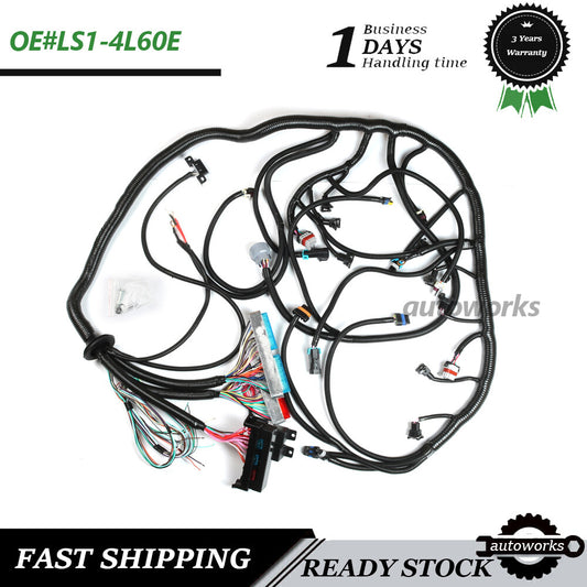 For LS SWAPS DBC 4.8 5.3 6.0 1999-2006 LS1-4L60E Wiring Harness Stand Alone NEW