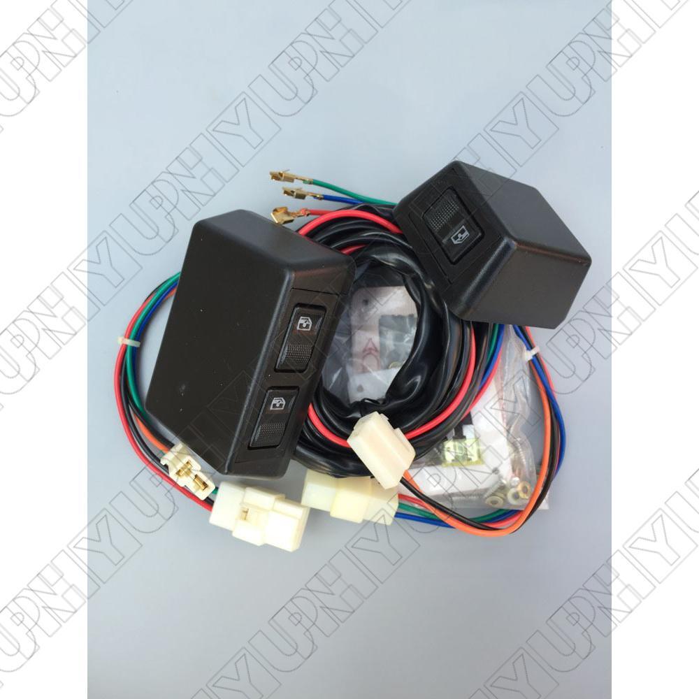 12V Universal 3 Remote Switch Kit Door Lock Power Window Fit For Front Two Doors