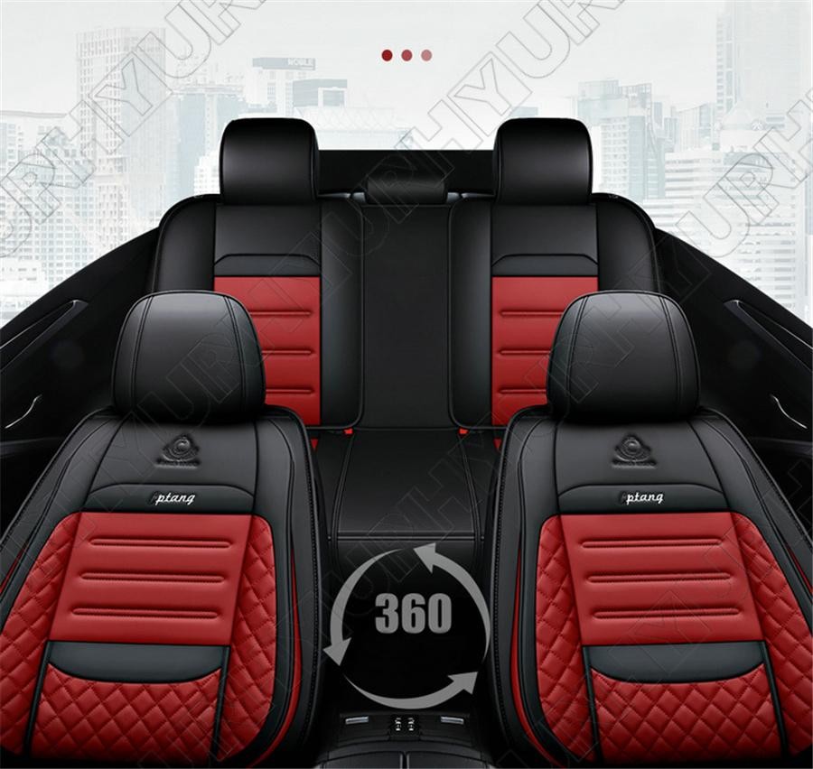 Universal 5-Seats Fiber leather for Seat Cover for SUV Full Front+Rear for Seat Cushion Q