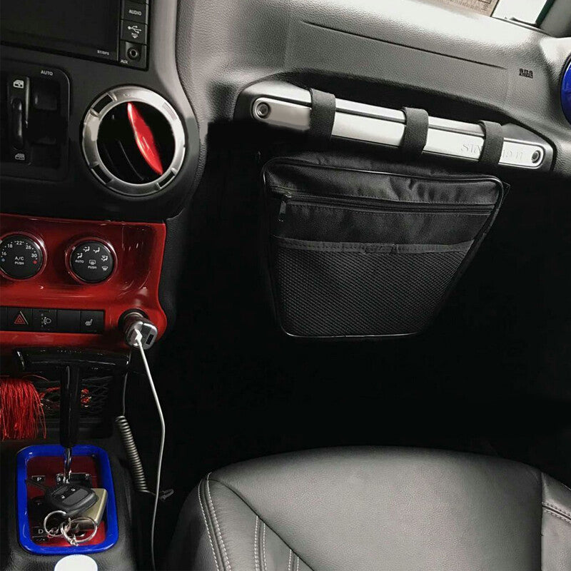 Black passenger glove box storage bag handle polyester bag suitable for JK TJ YJ CJ JL- n