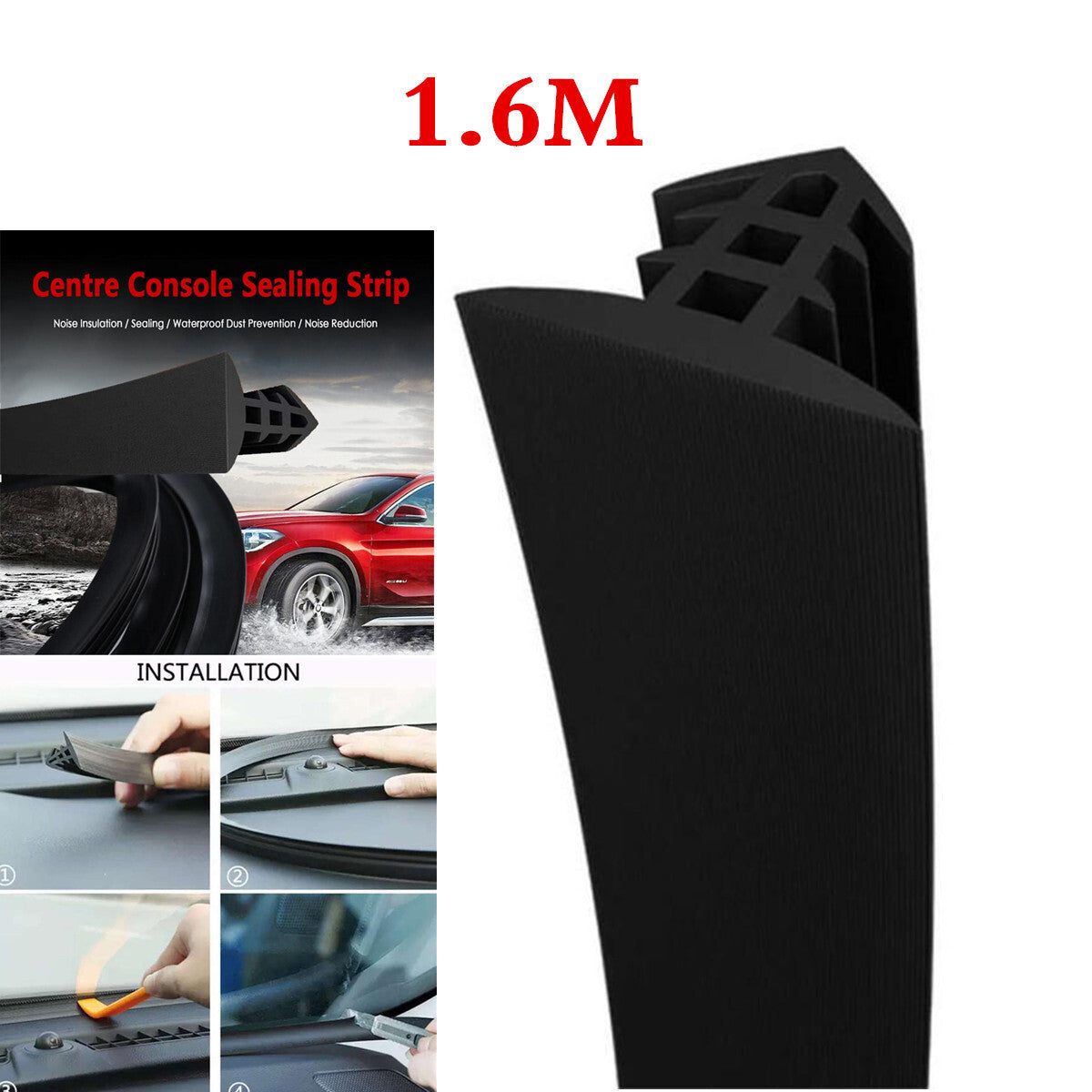 1.6M/63in Car Rubber Front Windshield Panel Seal Strip Sealed Moulding Trim Q