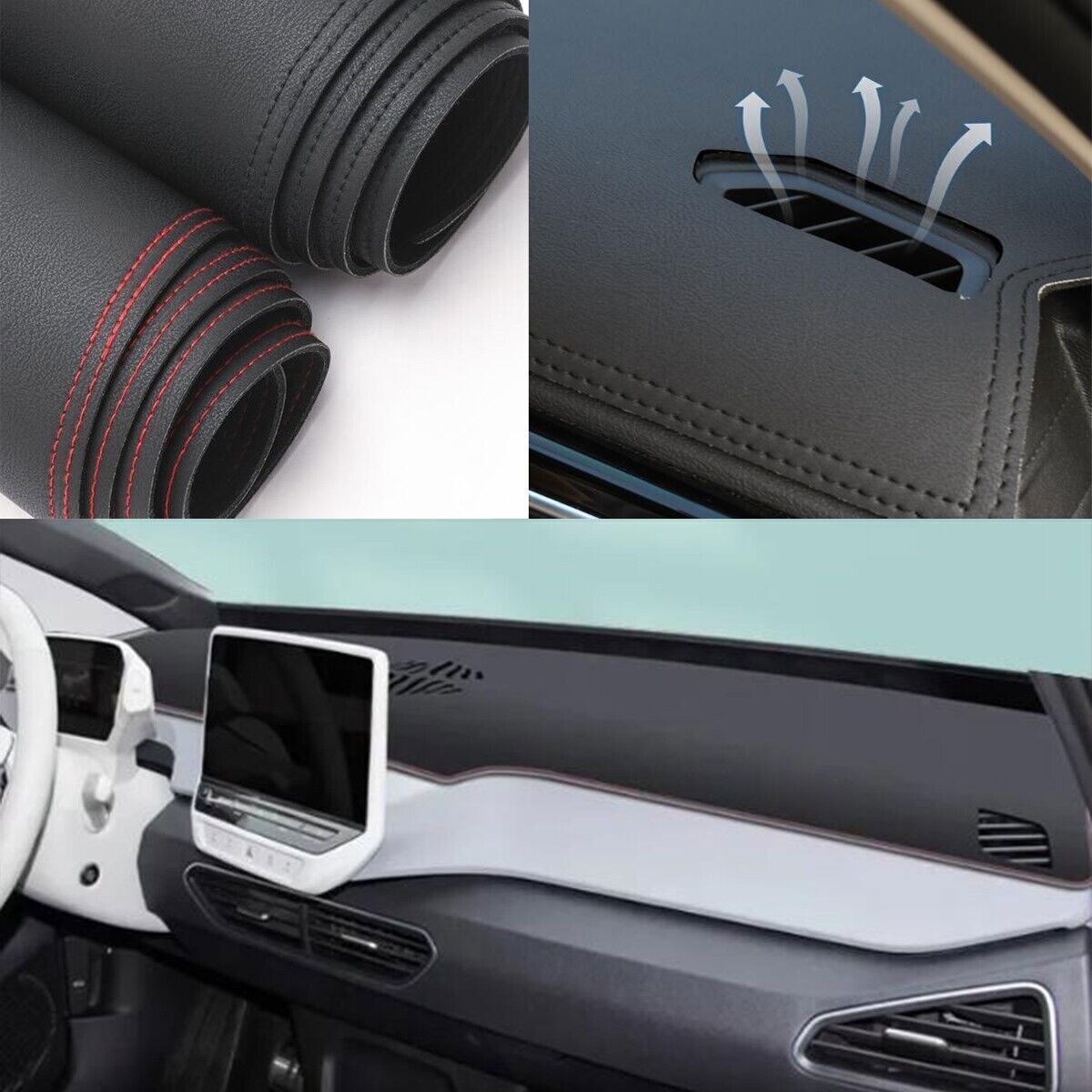 1PCS PU leather Dashboard Dash Mat Non-slip DashMat Shade Pad for VW ID.3 2020+