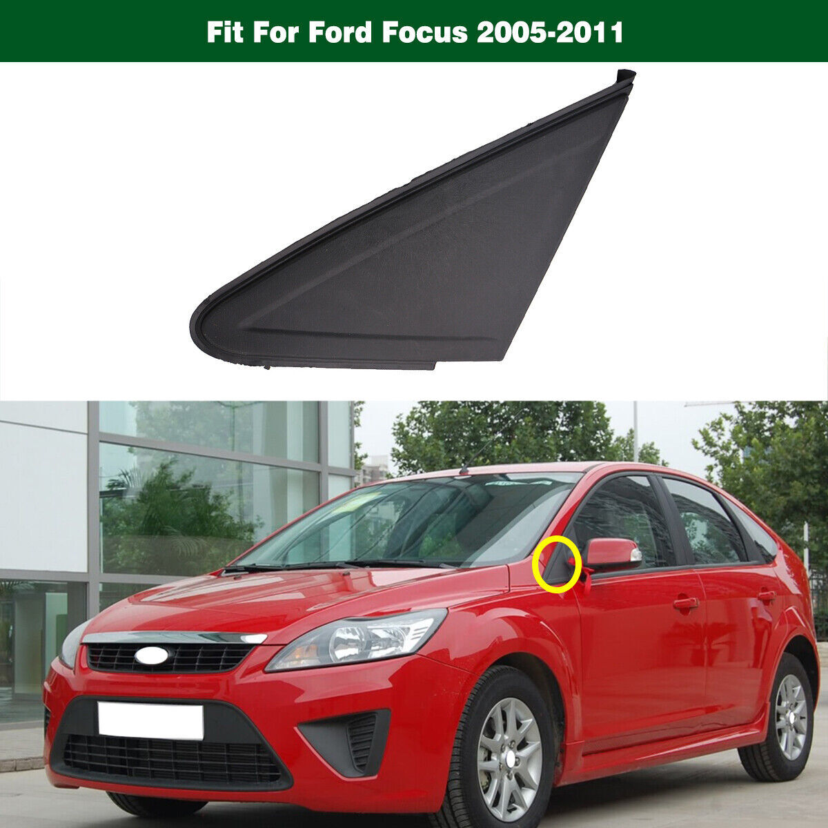 1Pcs Left Side Door window Mirror Molding Trim Cover  for ford  Focus 2005-2011