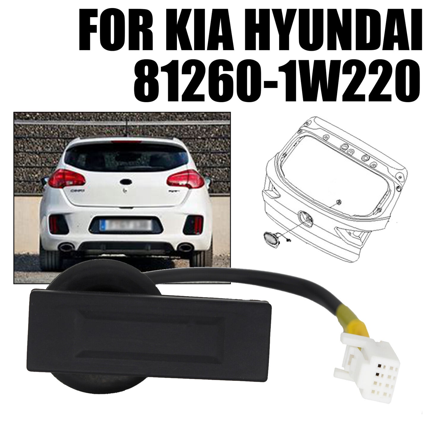 for Kia Rio Pride 2012-2017 Car Rear Tunk Lid Lock Handle Switch OE# 81260-1W220 Q