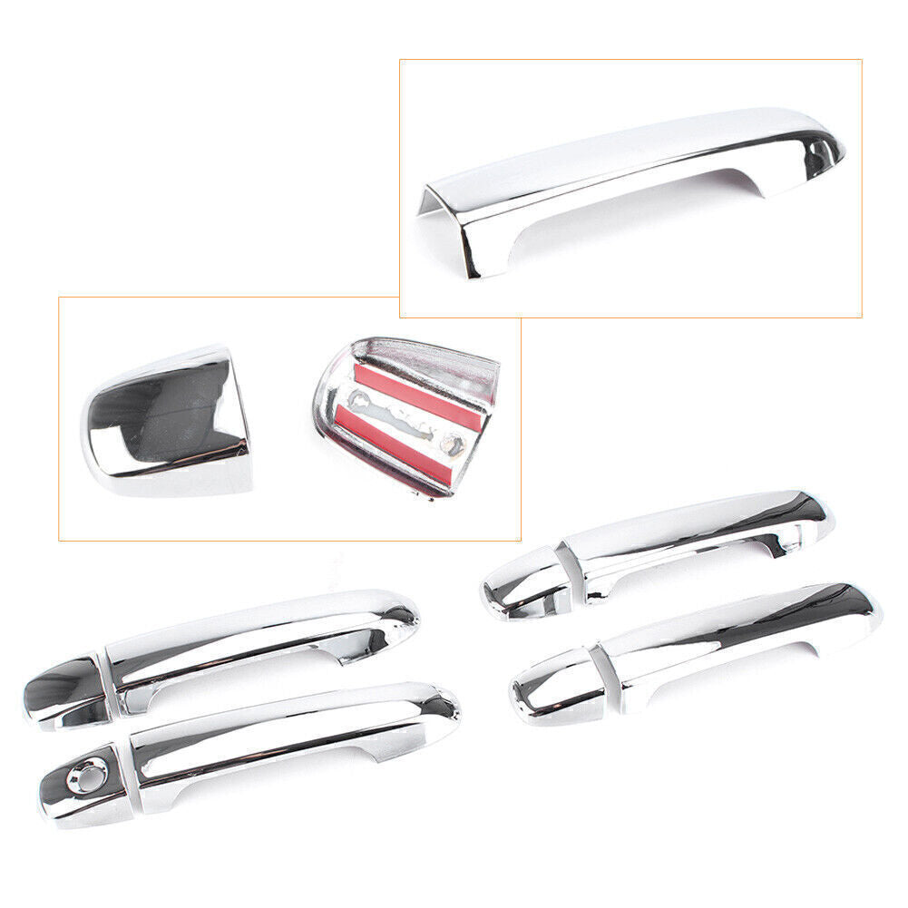 8pcs Side Door Handle Covers Chrome Trim Bars for Toyota for Camry Sedan 2012-2017