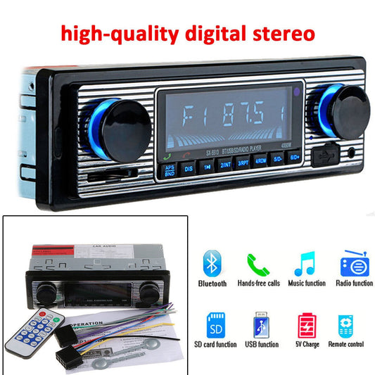 Bluetooth Car Stereo Audio In-Dash FM Aux 4-channel USB MP3 Player Stereo Aux