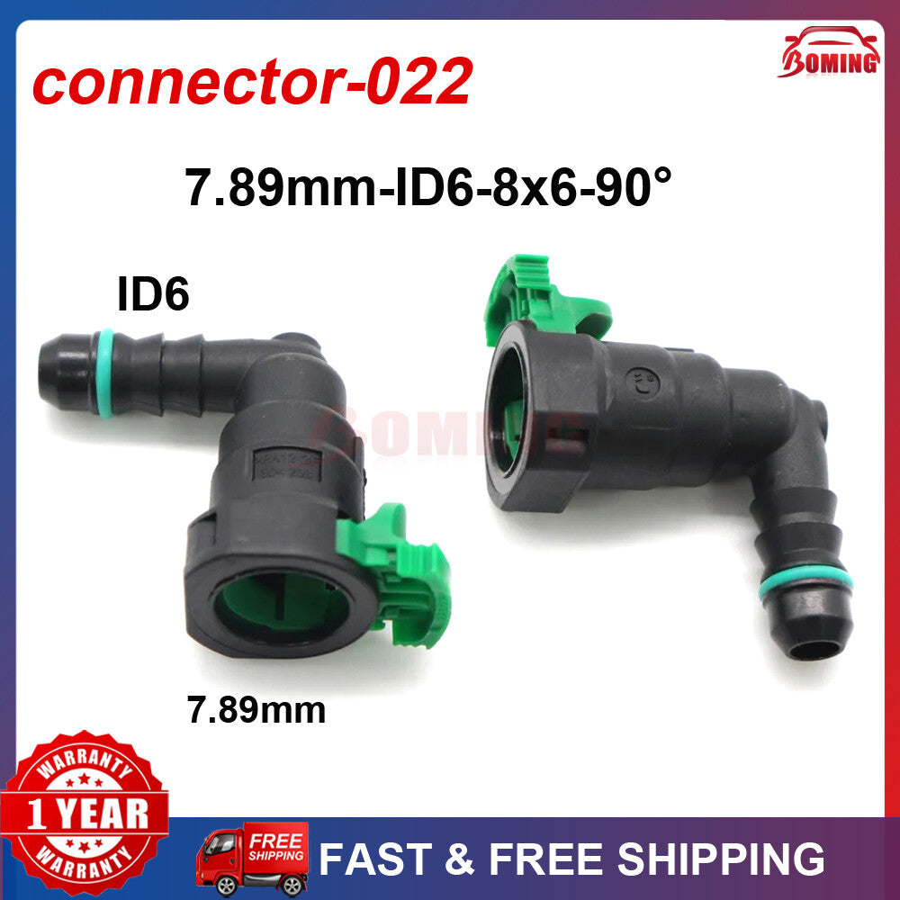 Automotive 2-piece 7.89mm ID6 8x6 90¡ã Fuel Line Hose Quick Release Female Connector Q