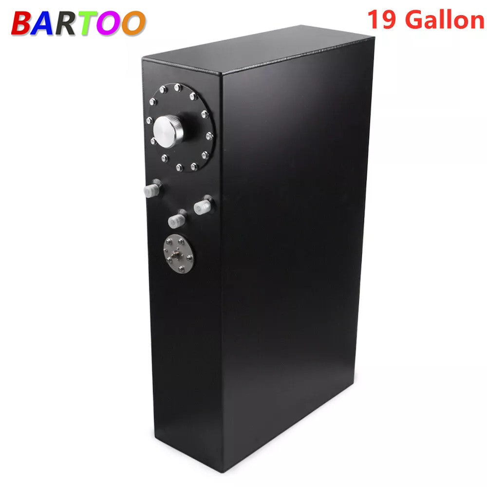 Aluminum Race Fuel Cell Gas Tank w/ Cap  Level Sender Polished Q