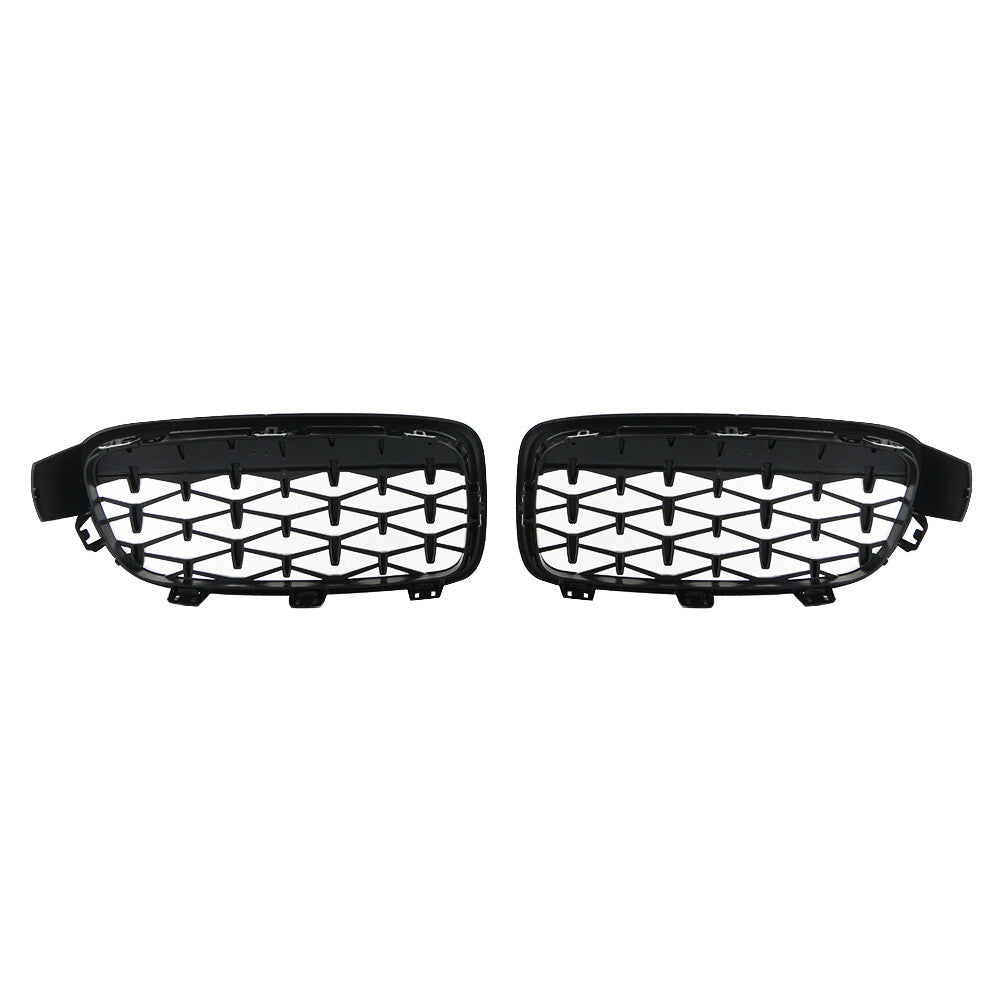 Diamond-patterned front kidney grille with barbecue-style bumper suitable for 2013-2018 for BMW F30 320i 328i