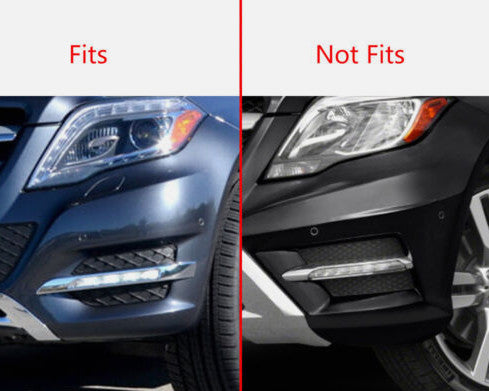 3-Piece Right Front Grille Daytime Running Light Protector for X204 GLK350 13-15- n