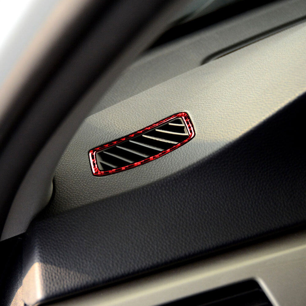for BMW 3 Series E90 E92 05-2012Red Carbon Fiber Dashboard Air Vent Outlet Cover