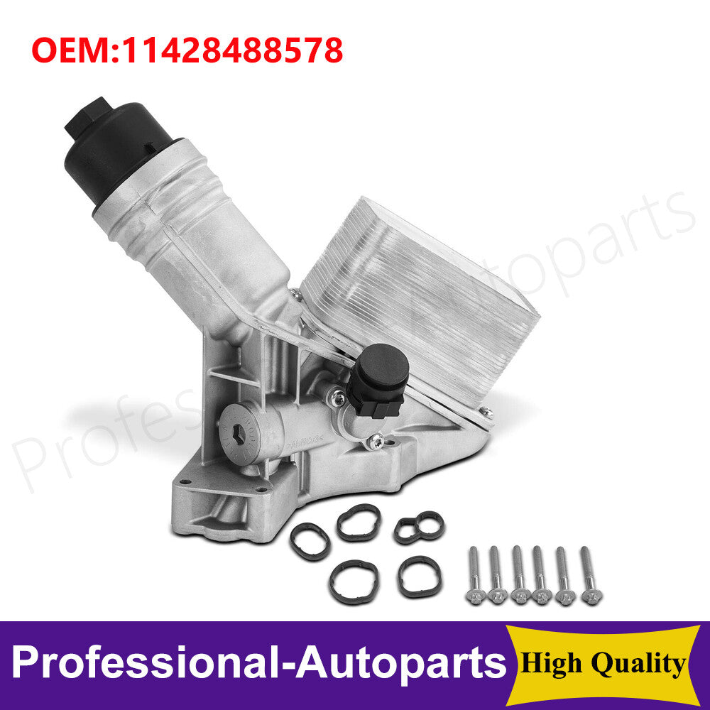 Aluminum engine cooler and oil filter for BMW 340i, 440i, 540i xDrive, 740i, 840i, M2, and X3.